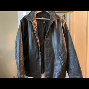 Gap men’s leather jacket. Medium